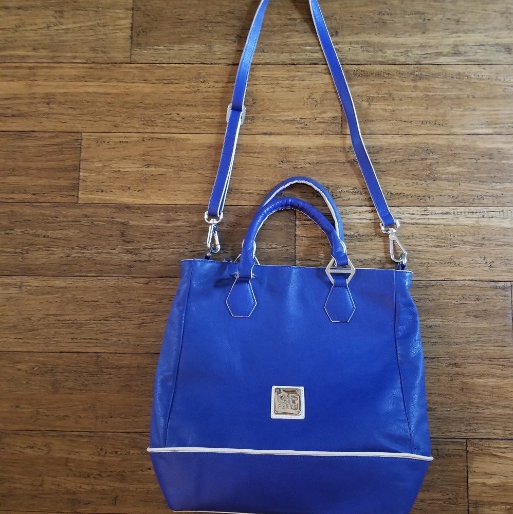 Gianfranco Ferre royal blue hand bag